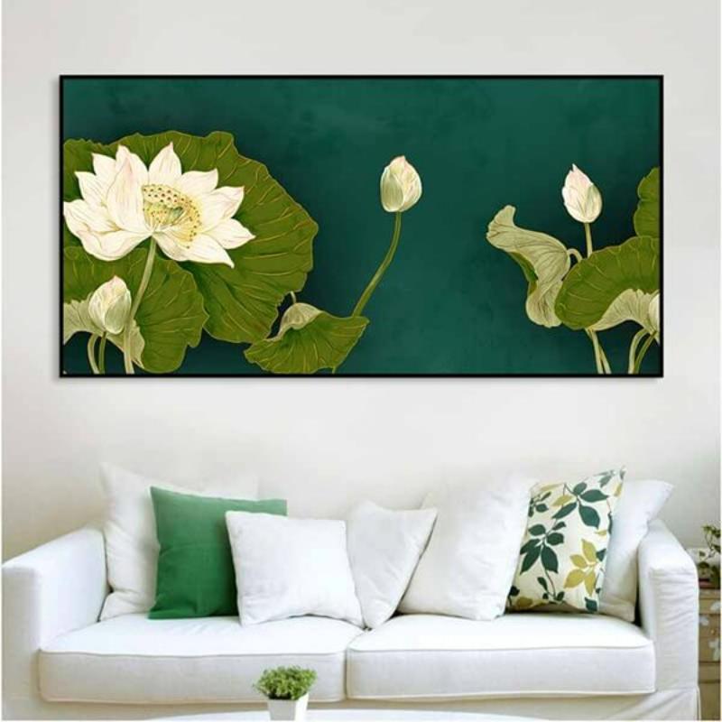 Tranh canvas treo tường phòng khách chủ đề hoa 