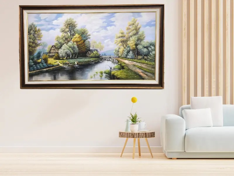 Tranh treo tường phòng khách phong cảnh Châu Âu